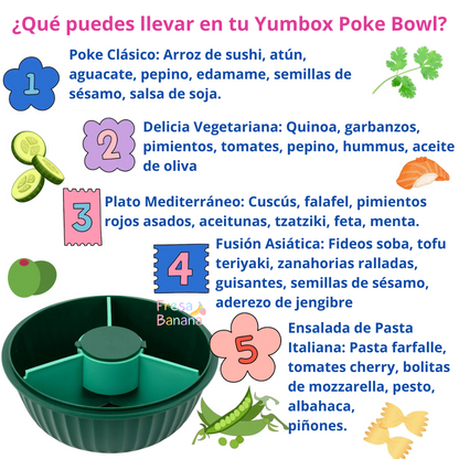 Poke Bowl Yumbox - Kale Green