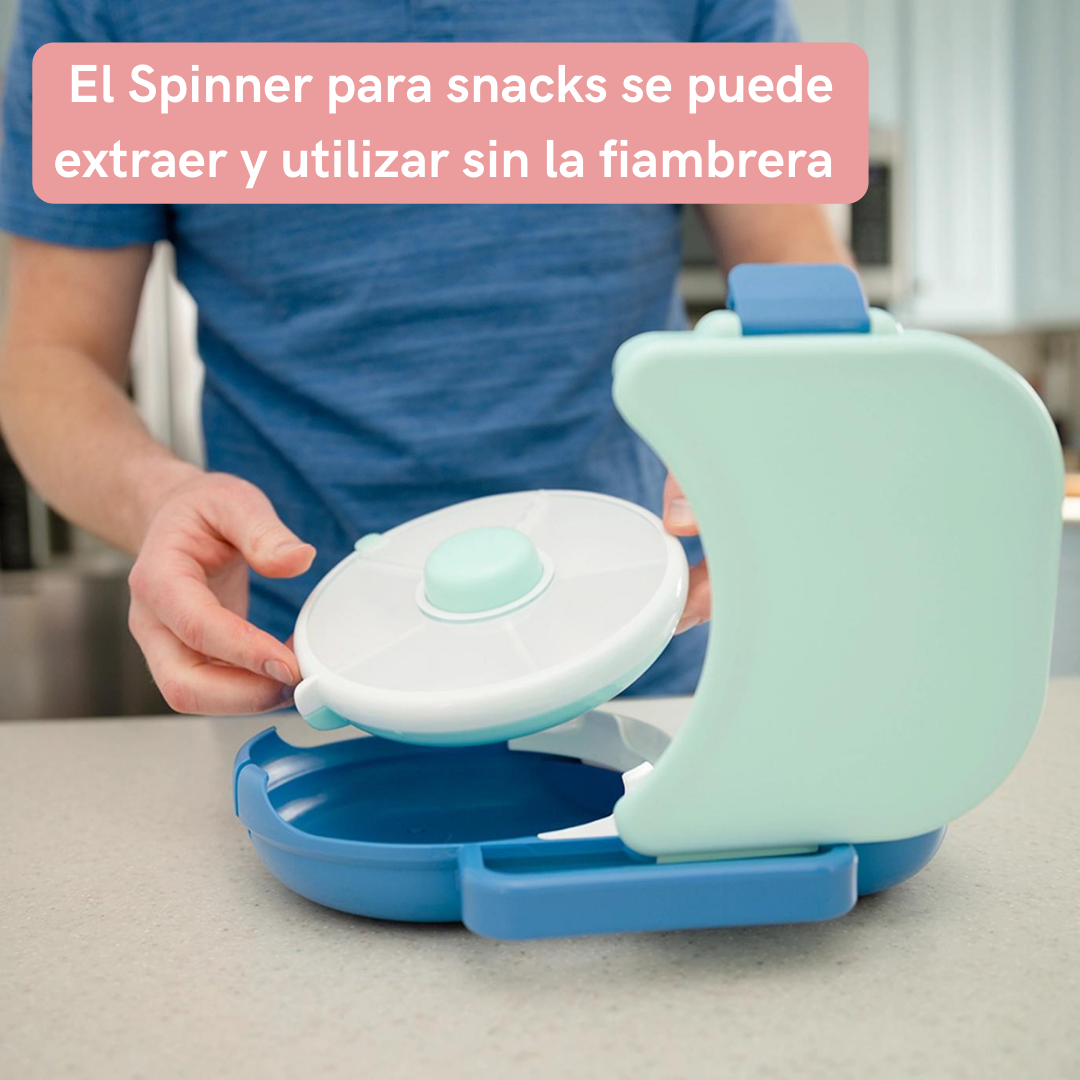 Fiambrera con Spinner para Snacks Göbe - Azul