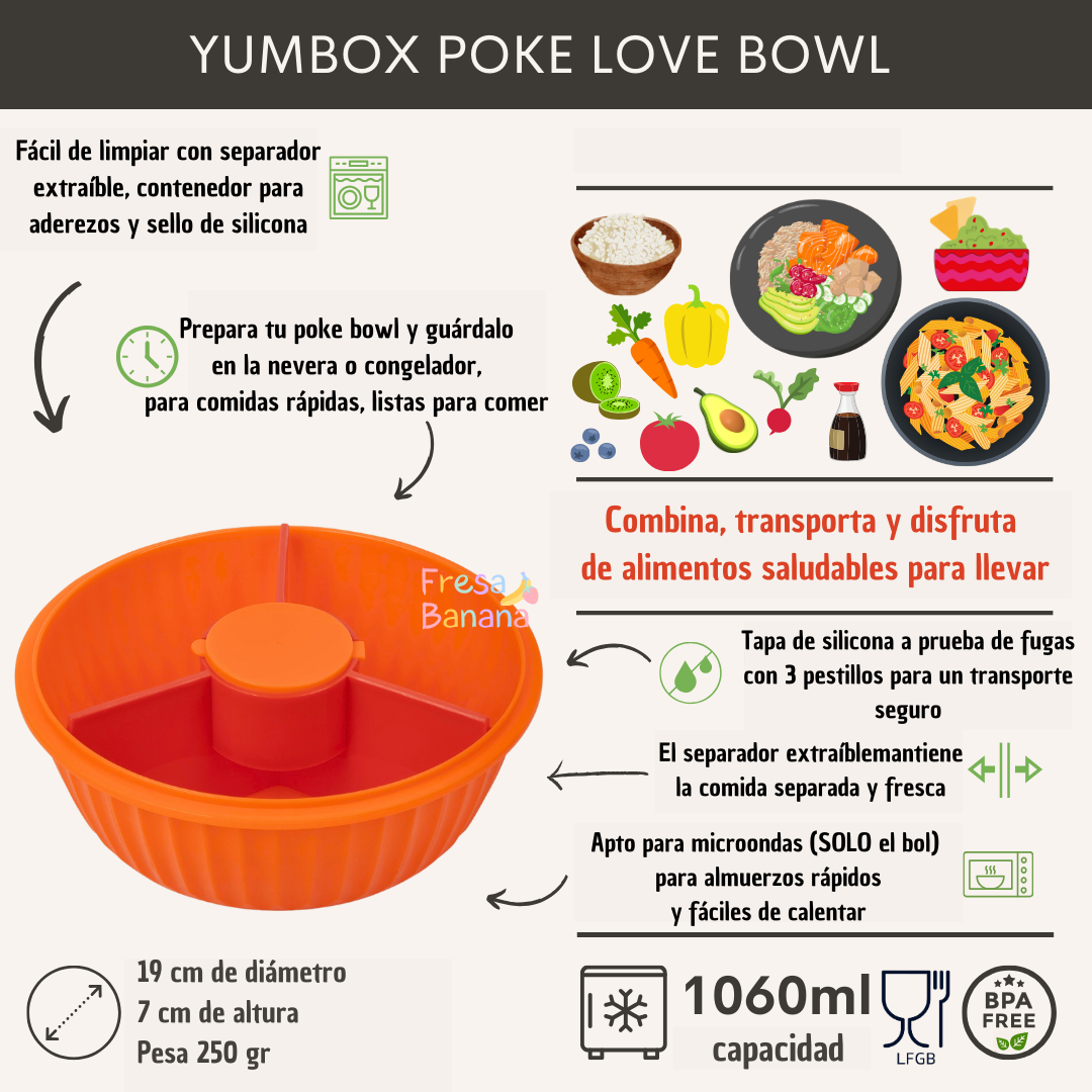 Poke Bowl Yumbox - Tangerine Orange