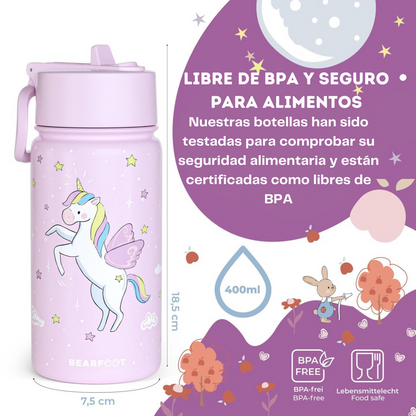Botella térmica Bearfoot 400ml - Unicornio