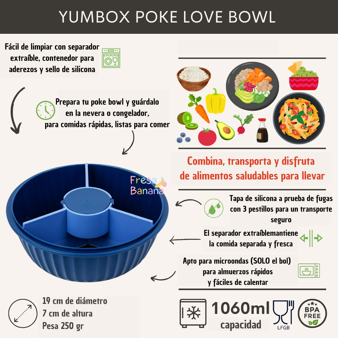 Yumbox Poke Bowl - Bleu Hawaï
