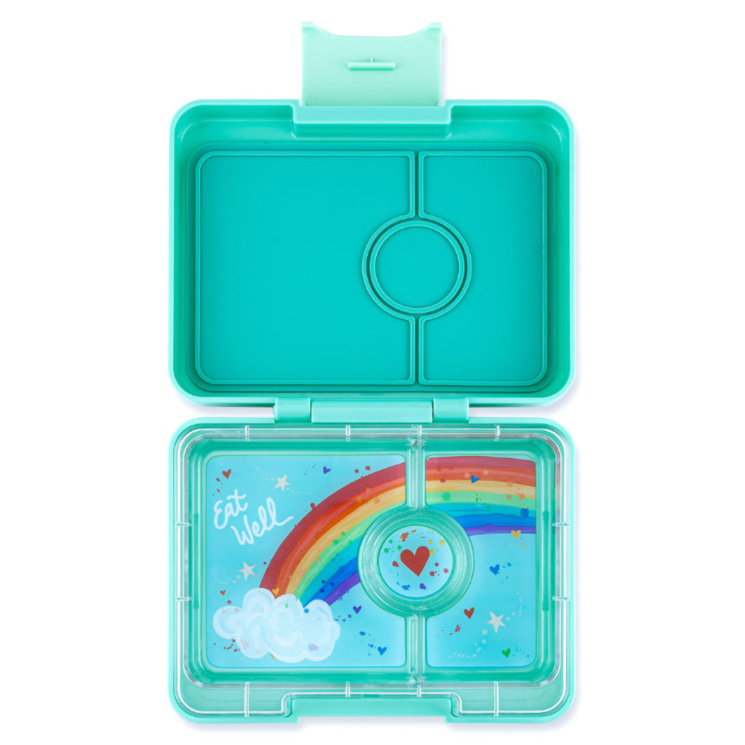 Fiambrera Yumbox Snack 3 secciones - Tropical Aqua Rainbow