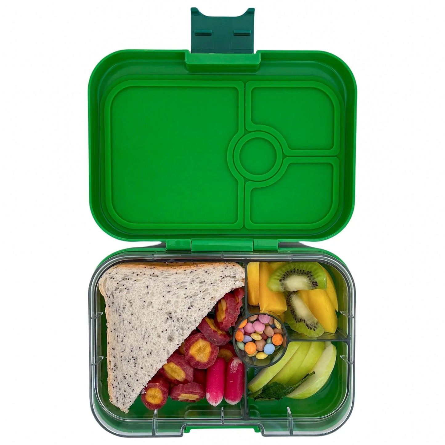 Fiambrera Yumbox Panino 4 secciones - Jurassic Green Dinosaur