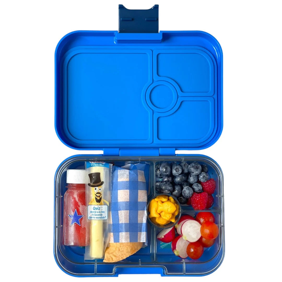 Yumbox Panino Lunch Box 4 Seções - Monte Carlo Blue Race Cars