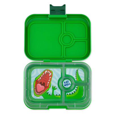 Fiambrera Yumbox Panino 4 secciones - Jurassic Green Dinosaur