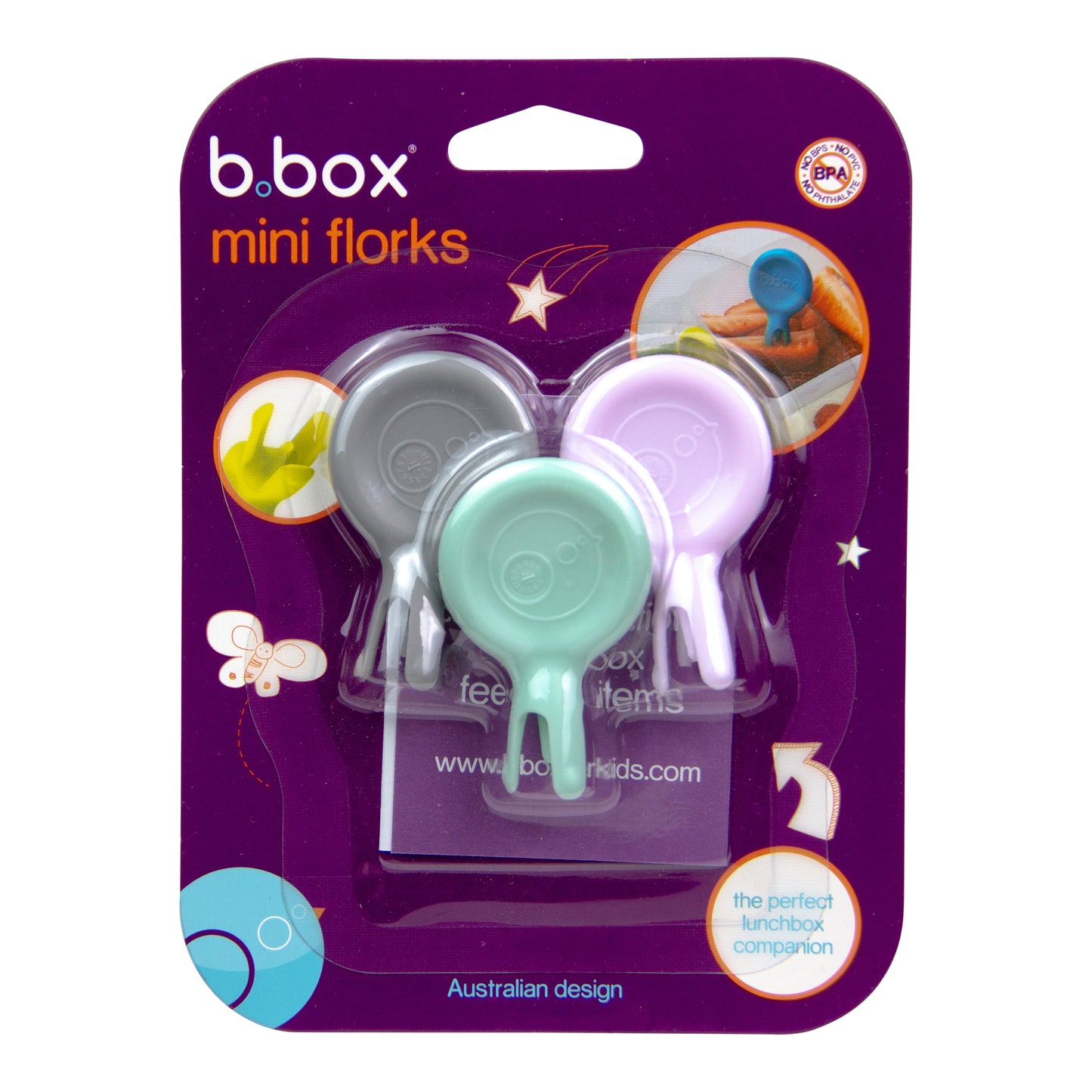 B.Box Mini Garfos Conjunto de 3 - Pastel