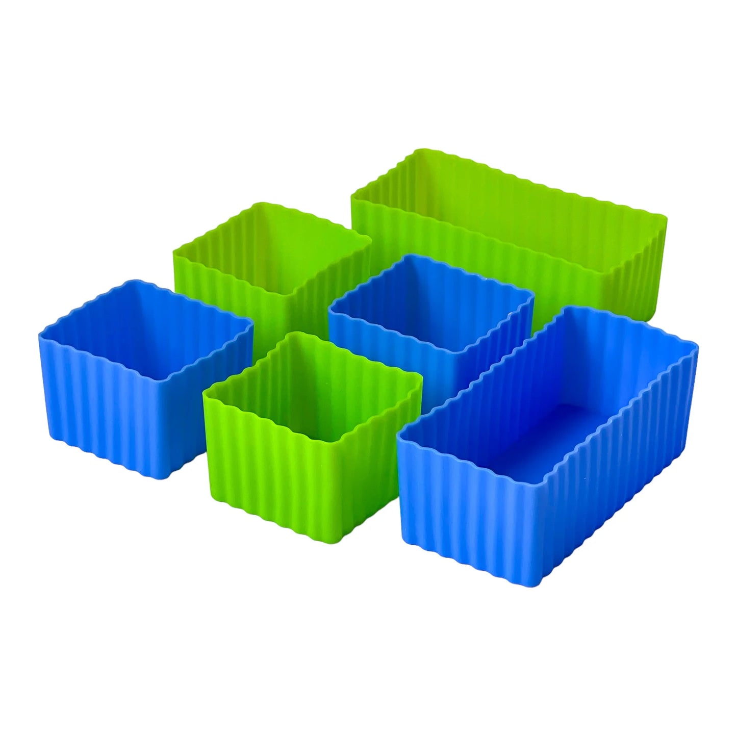 Cubes en silicone Yumbox - Pack de 6 Bleu &amp; Vert