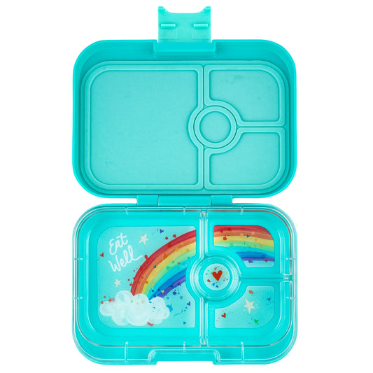 Fiambrera Yumbox Panino 4 secciones - Misty Aqua Rainbow