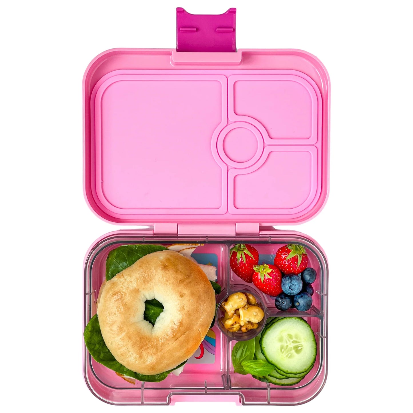 Yumbox Panino lancheira 4 seções - Fifi Pink Paris Je t'aime