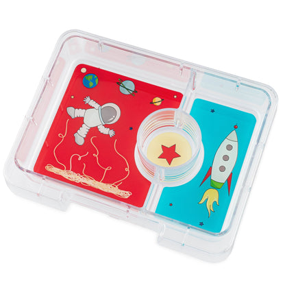 Yumbox Snack Boîte à Lunch 3 Sections - Surf Blue Rocket 