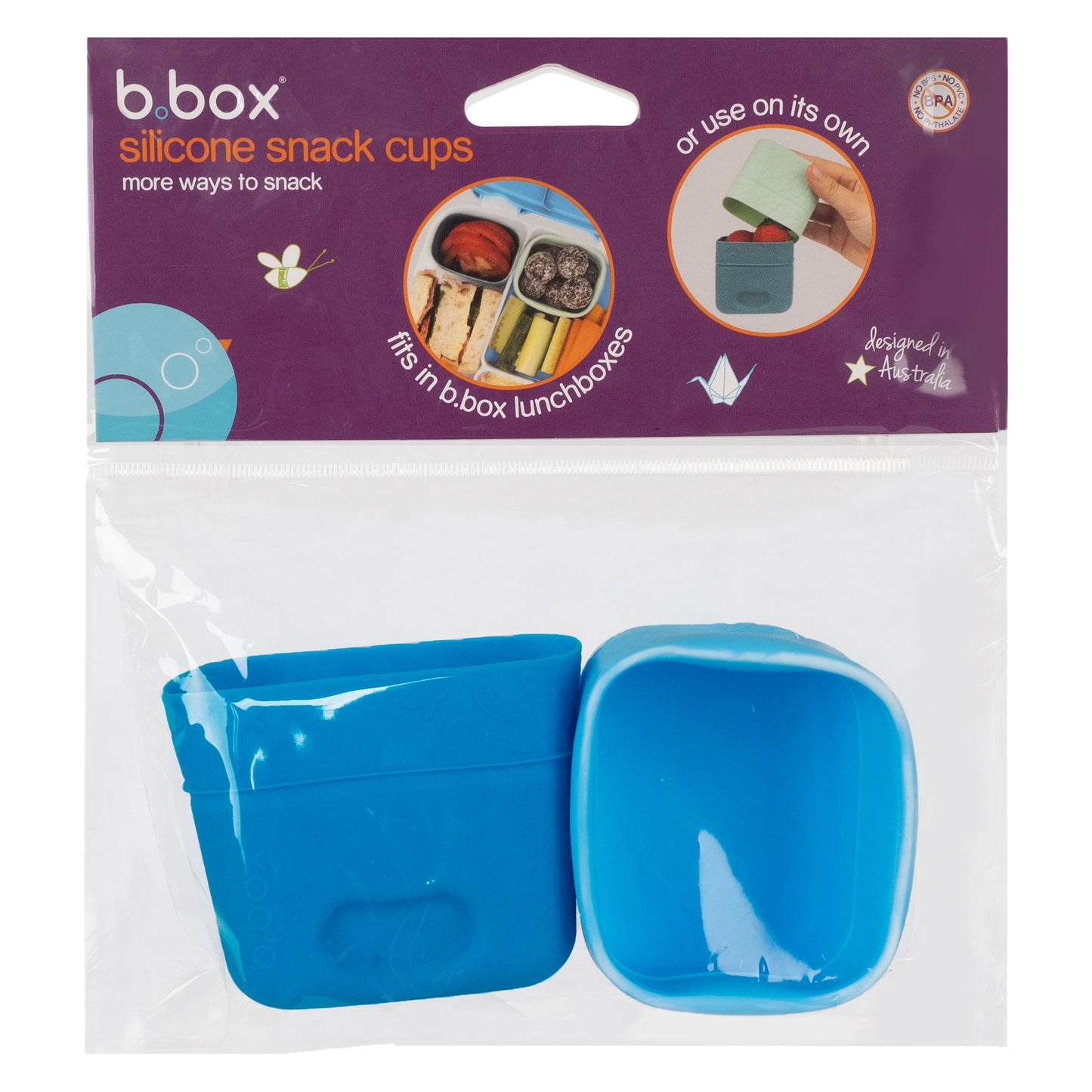 Cubos de Silicone para Snacks B.Box Conjunto de 2 - Oceano