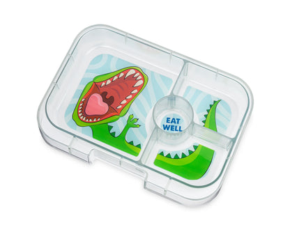 Fiambrera Yumbox Panino 4 secciones - Jurassic Green Dinosaur