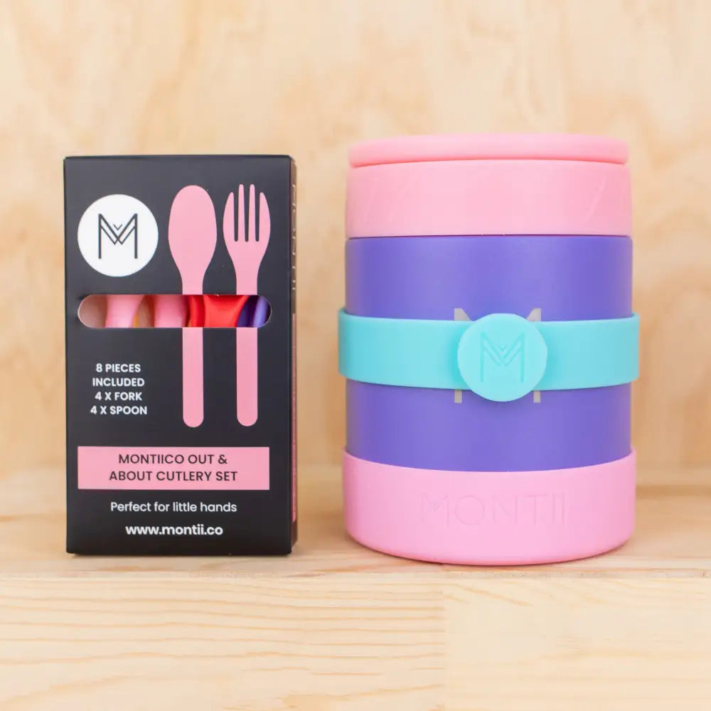 MontiiCo Silicone Cutlery Band - Iced Berry