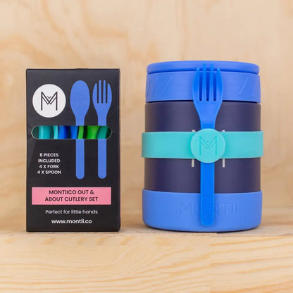 MontiiCo Silicone Cutlery Band - Iced Berry