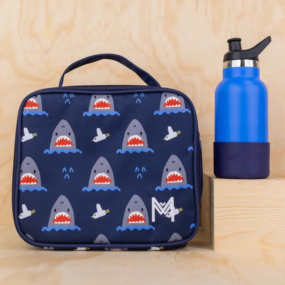 Bolsa de merienda Térmica Mediana MontiiCo - Sharks - Azul