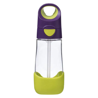 Botella con Pajita B.Box 450ml - Passion Splash - Morado