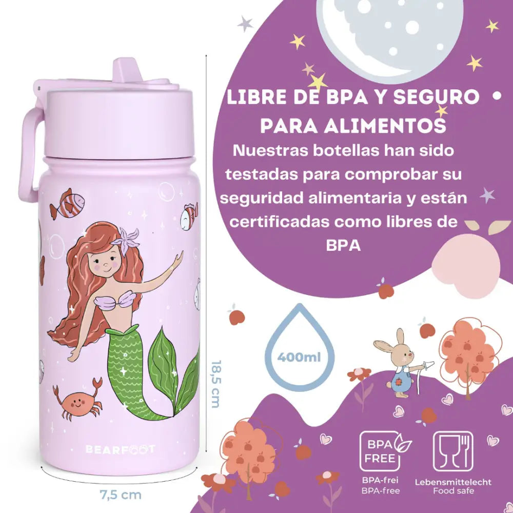 Botella térmica Bearfoot 400ml - Sirena - Sirena - Bearfoot