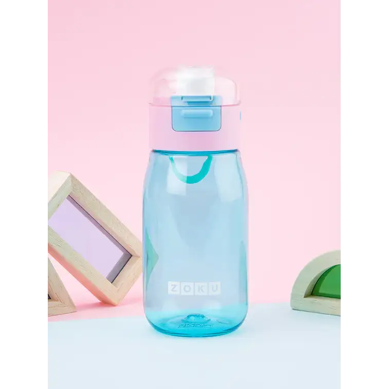 Botella Zoku Flip Gulp - Aqua 475ml - Aqua - Zoku