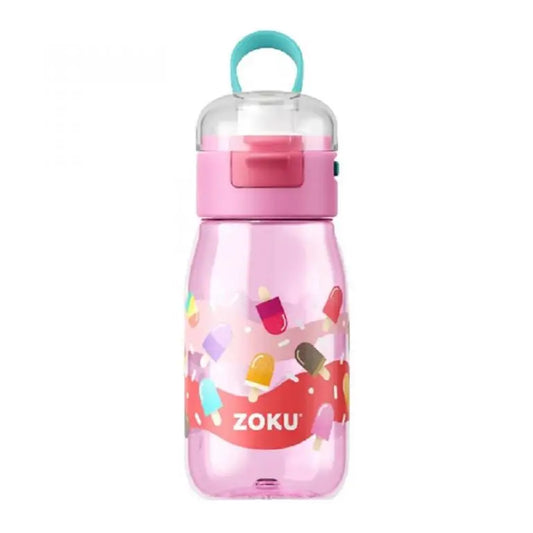 Botella Zoku Flip Gulp - Polos Rosa 465ml - Rosa - Zoku