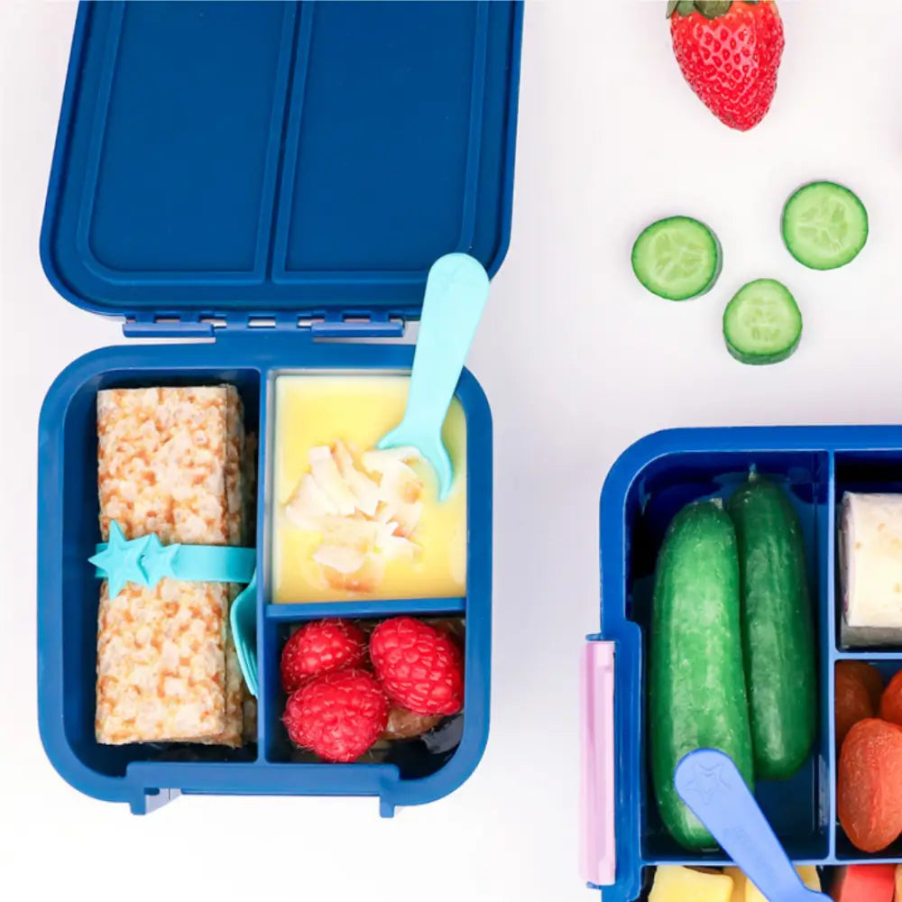 Fiambrera Bento 2 Little Lunch Box Co - Rainbow - Azul -