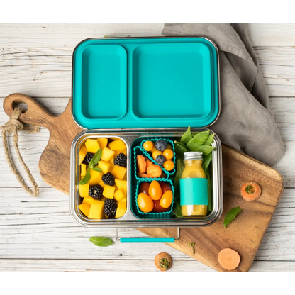 Fiambrera de Acero Inoxidable Lekkabox Duo - Teal - Teal