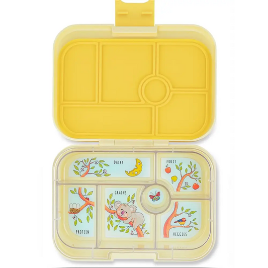 Yumbox Leakproof Bento Box - Original 6-sections  Sunburst yellow / Koala tray