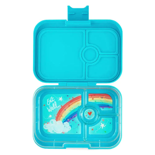 Fiambrera Yumbox Panino 4 secciones - Eighties aqua Rainbow