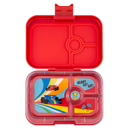 Fiambrera Yumbox Panino 4 secciones - Roar Red Race Cars