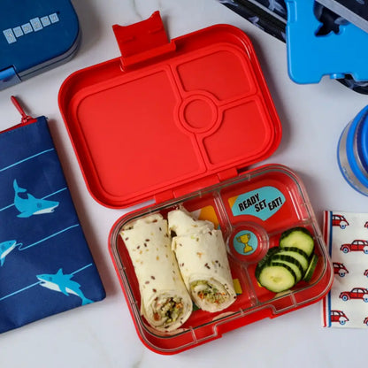 Fiambrera Yumbox Panino 4 secciones - Roar Red Race Cars