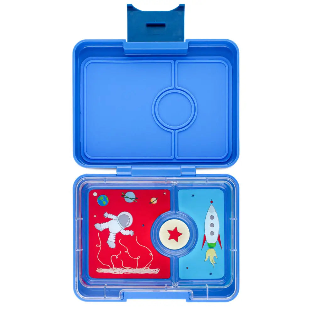 Fiambrera Yumbox Snack 3 secciones Decorada - True Blue