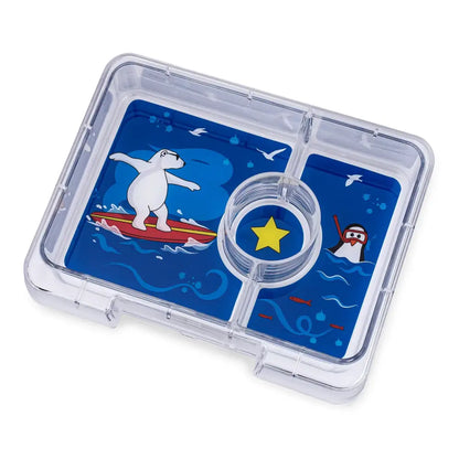 Fiambrera Yumbox Snack 3 secciones - Roar Red Polar Bear