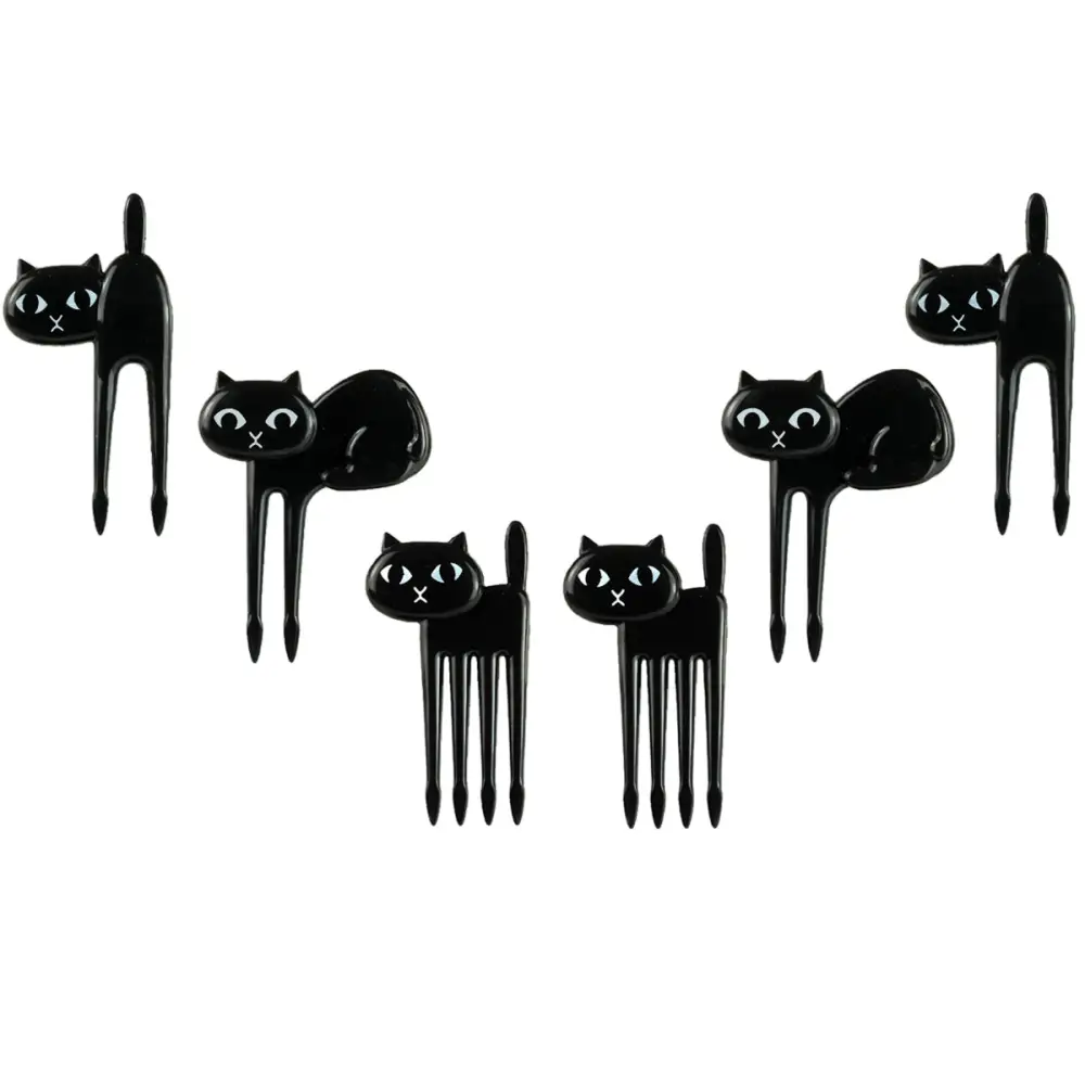 Pinchitos Tenedores Lekkabox - Gatos - Negro - Lekkabox