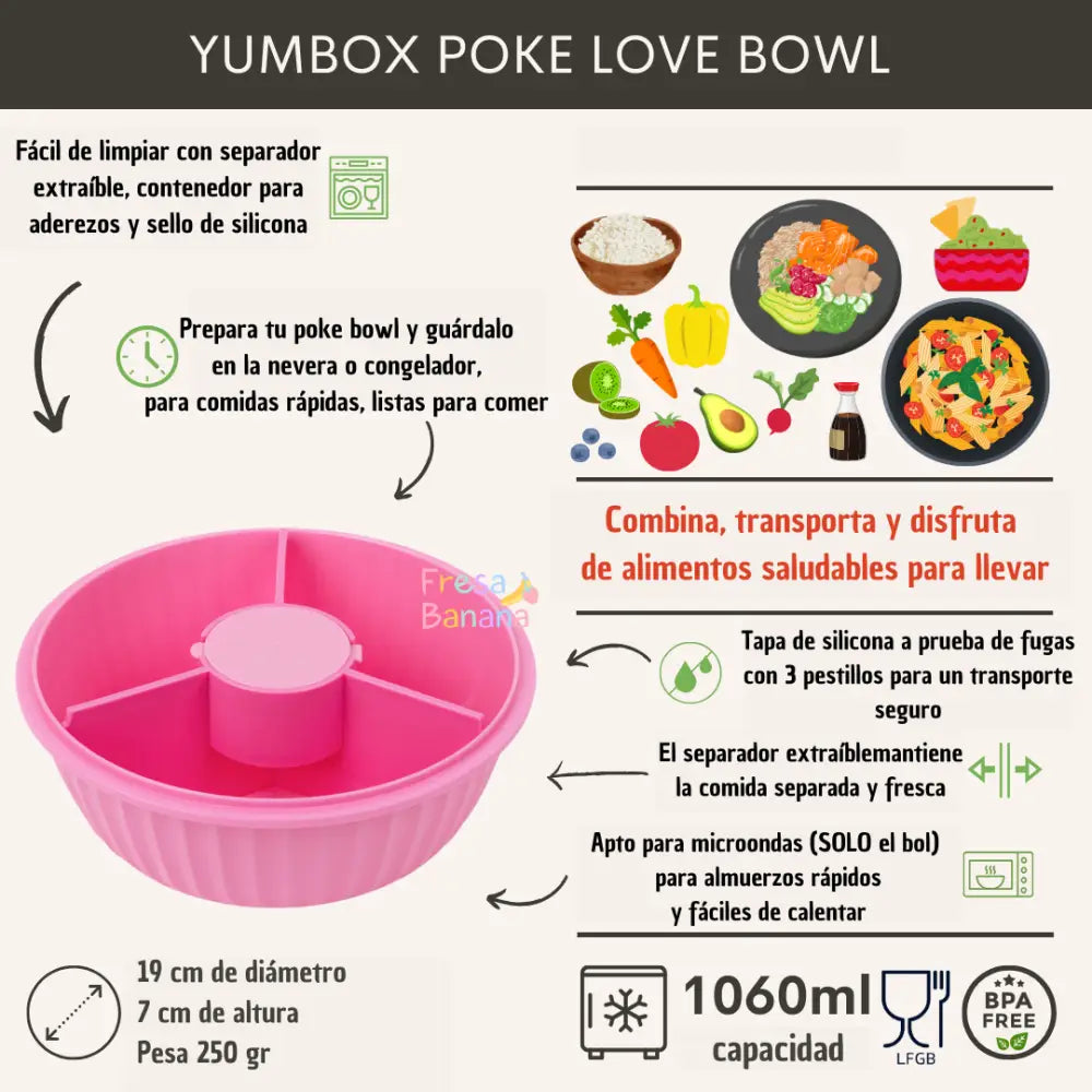 Poke Bowl Yumbox - Guava Pink - Rosa - Yumbox