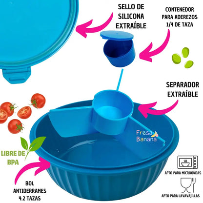 Poke Bowl Yumbox - Lagoon Blue - Azul - Yumbox