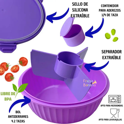 Poke Bowl Yumbox - Maui Purple - Morado - Yumbox