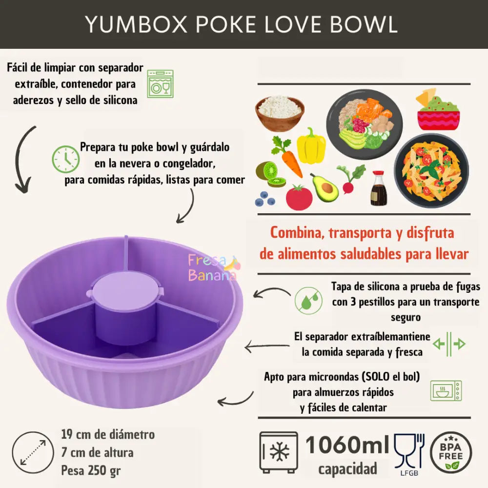 Poke Bowl Yumbox - Maui Purple - Morado - Yumbox