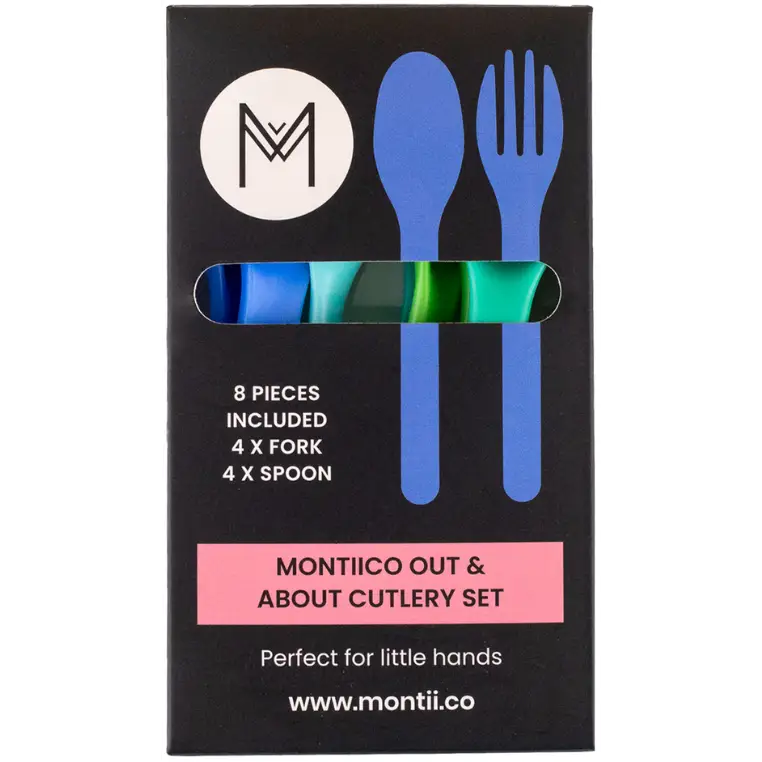 MontiiCo Out & About Cutlery Set - Blueberry