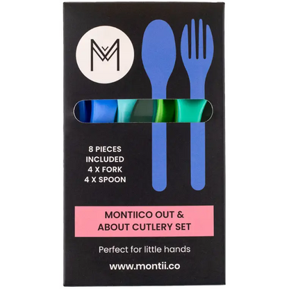 MontiiCo Out & About Cutlery Set - Blueberry