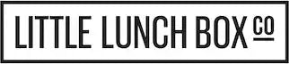 Logotipo de texto negro simple que dice 'LITTLE LUNCH BOX CO' en un borde rectangular.