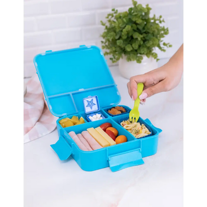 Tenedor-Cuchara MontiiCo - Burst - Azul - Lunch Box Sets